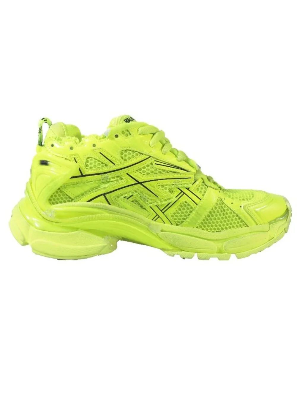 Balenciaga Runner Low Cut Sneakers Vintage Shoes Neon Yellow - Picture 2 of 14